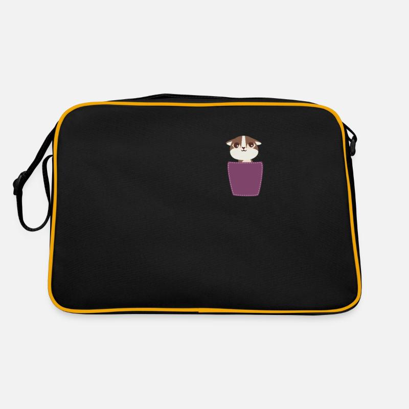 Chaton dans la poche poitrine Chat dans le sac Sac Retro