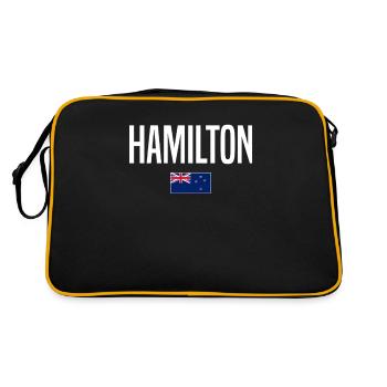 Hamilton, Nouvelle-Zélande - Sac Retro - noir/or - Dos