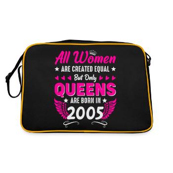 Queens born in 2005 20th birthday - Retro Bag - black/gold - Back