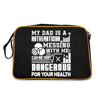 Mathematician My Dad Is A Mathematician - Retro Bag - black/gold - Back
