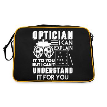 Optician I Can Explain It To You - Retro Bag - black/gold - Back