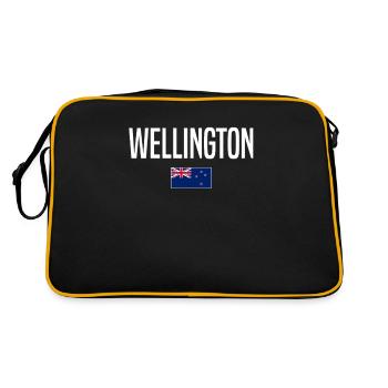 Wellington, Nouvelle-Zélande - Sac Retro - noir/or - Dos