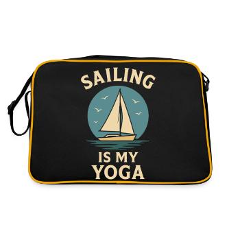 La voile est mon yoga Capitaine Bateau Nautique - Sac Retro - noir/or - Dos