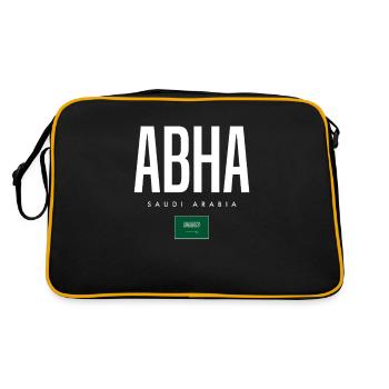 Abha, Arabie saoudite - Sac Retro - noir/or - Dos