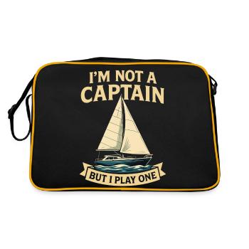 Drôle de dire que je ne suis pas un capitaine - Sac Retro - noir/or - Dos