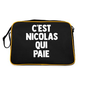 C'est Nicolas Qui Paie - Sac Retro - noir/or - Dos