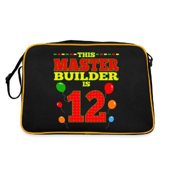 Master Builder 12 Years Old Block Building 12th - Retro Bag - black/gold - Back