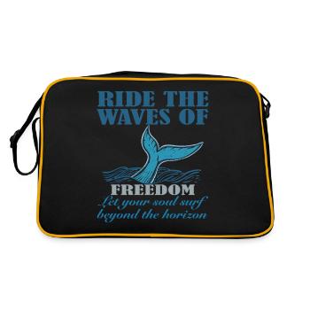 Surfez sur les vagues de la liberté Surfez sur le - Sac Retro - noir/or - Dos