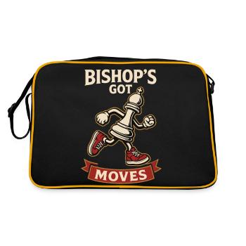 Bishop Got Moves Chess Player Board Game - Retro Bag - black/gold - Back