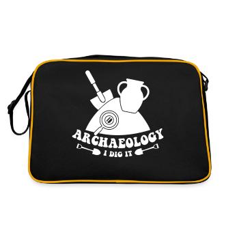 Archeologist Archeology I Dig It - Retro Bag - black/gold - Back