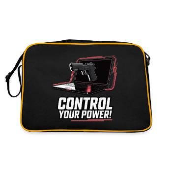 CONTROL YOUR POWER - Retro Bag - black/gold - Back
