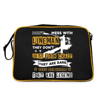 Lineman Don't Mess With Lineman - Retro Bag - black/gold - Back