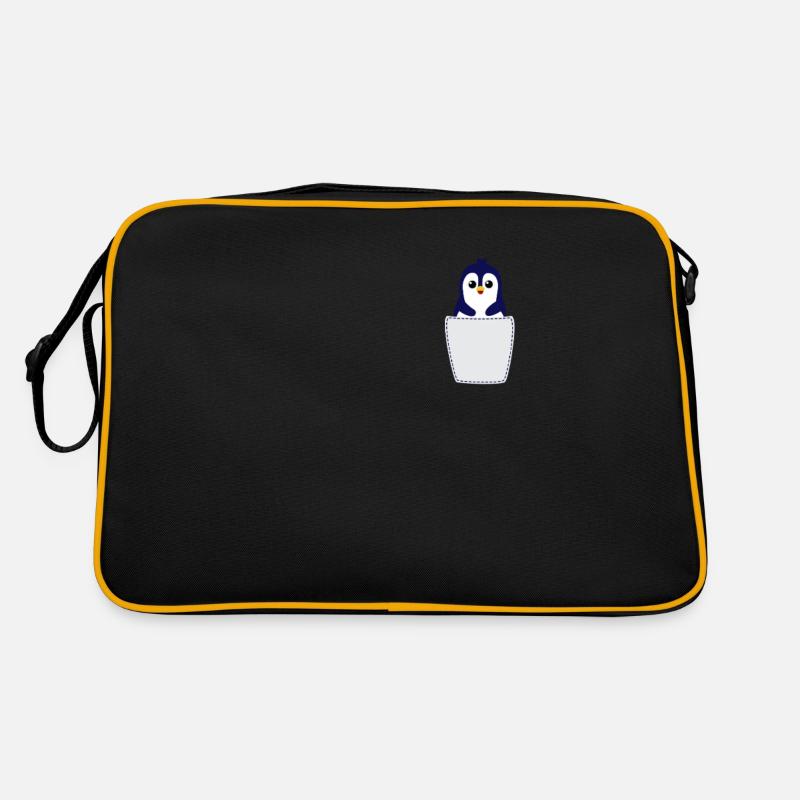 Pinguin in Brusttasche Pinguin in Tasche Retro Tasche