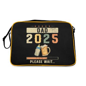 Papa 2025 Annonce de la grossesse Futur papa - Sac Retro - noir/or - Dos