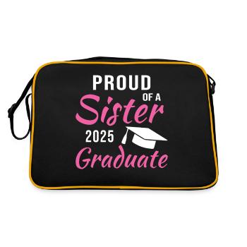 Proud Sister of a 2025 Graduate - Retro Bag - black/gold - Back