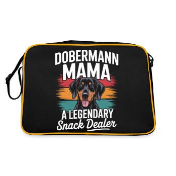 Doberman Mama, Legendary Snack Dealer - Retro Bag - black/gold - Back