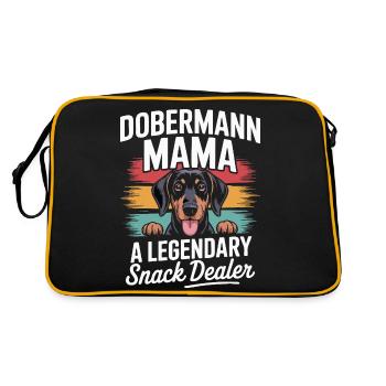 Doberman Mama, Legendary Snack Dealer - Retro Bag - black/gold - Back