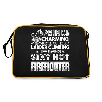 Firefighter Turned Out To Be A Ladder Climbing - Retro Bag - black/gold - Back