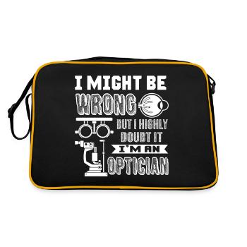 Optician I am An Optician - Retro Bag - black/gold - Back