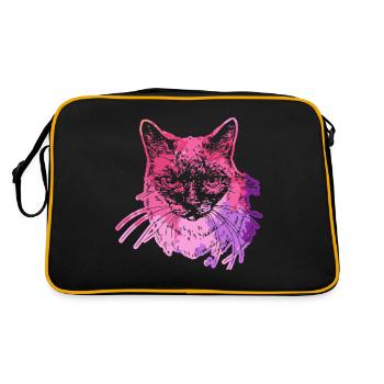 Siamese Cat Siamese Cat Colorful - Retro Bag - black/gold - Back