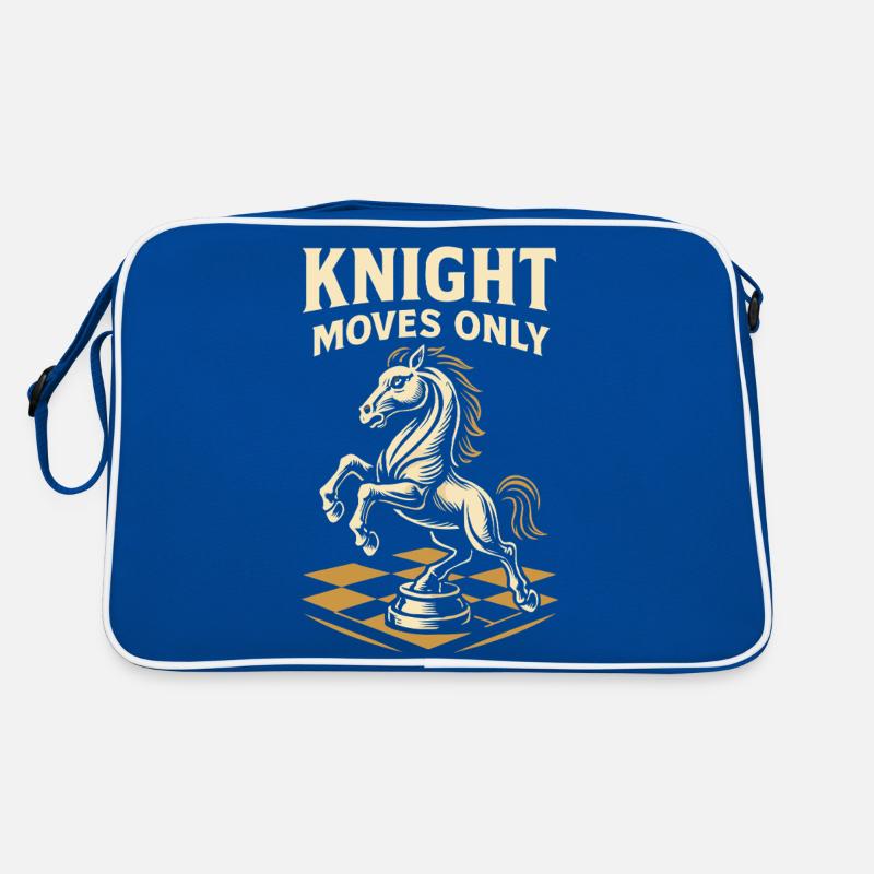 Chess Player Knight Moves Only Board Game Retro Bag
