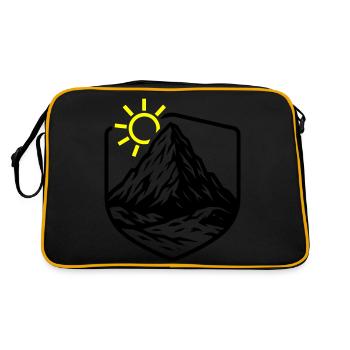 Mountains Peaks - Retro Bag - black/gold - Back