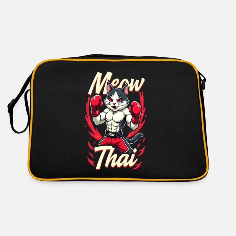 Drôle Muay Thai Boxe Muay Thai - Sac Retro - noir/or