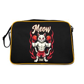 Funny Muay Thai Boxing Muay Thai - Retro Tasche - Schwarz/Gold - Hinten