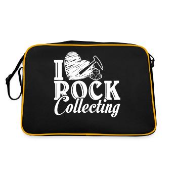 Geologists Love Rock Collecting - Retro Bag - black/gold - Back