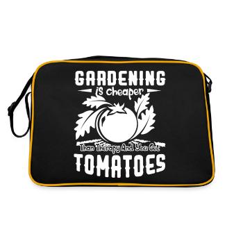 Gardening Cheaper Than Therapy - Retro Bag - black/gold - Back