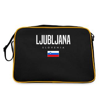 Ljubljana, Slovaquie - Sac Retro - noir/or - Dos