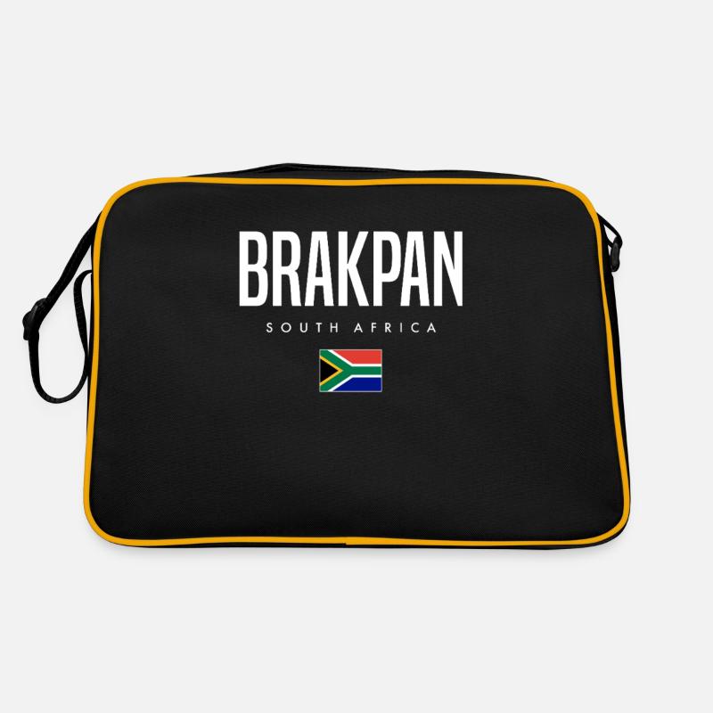Brakpan Südafrika - Retro Tasche - Schwarz/Gold