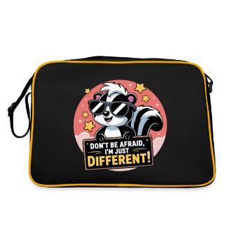 SKUNKS DON T BE AFRAID - Retro Bag - black/gold - Back
