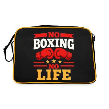 No Boxing No Life Boxing Gloves Boxing Gloves - Retro Tasche - Schwarz/Gold - Hinten