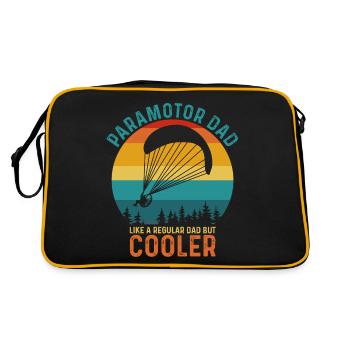 Papa paramoteur comme un papa ordinaire mais plus cool - Sac Retro - noir/or - Dos