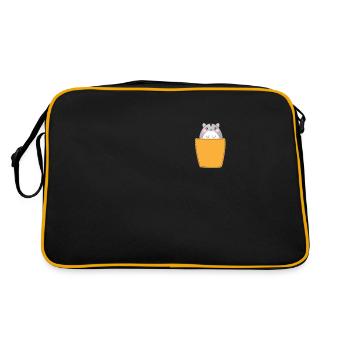 Hamster in breast pocket - Retro Bag - black/gold - Back