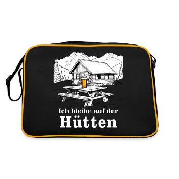 I stay at the hiker's hut - Retro Bag - black/gold - Back