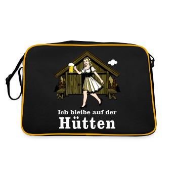 I stay at the hiker's hut - Retro Bag - black/gold - Back