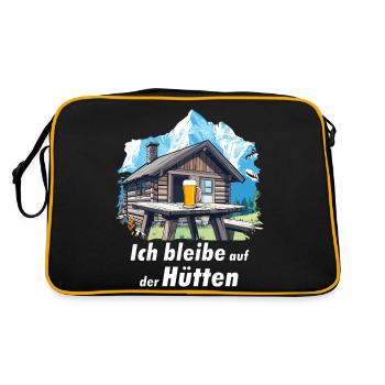 I stay at the hiker's hut - Retro Bag - black/gold - Back