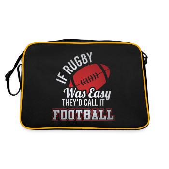 If Rugby Was Easy, They’d Call It Football - Retro Bag - black/gold - Back