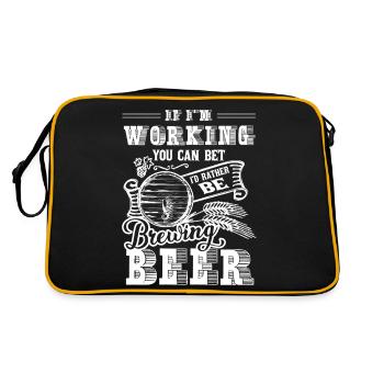 I'd Rather Be Brewing Beer - Retro Bag - black/gold - Back