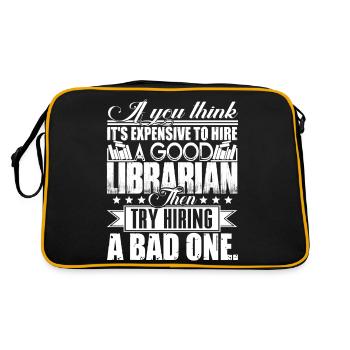 Librarian Hire A Good Librarian - Retro Bag - black/gold - Back