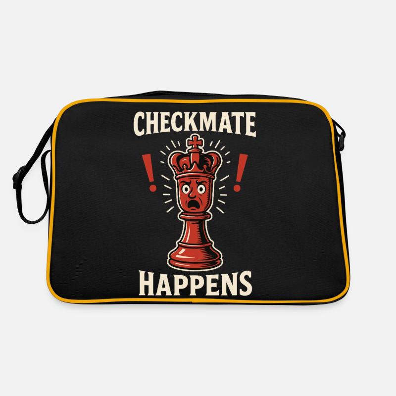 Checkmate Happens Jeu de société de joueur d’échecs Sac Retro
