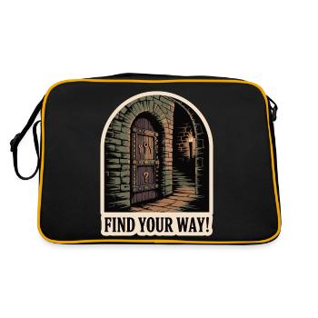 TROUVEZ VOTRE CHEMIN - Sac Retro - noir/or - Dos