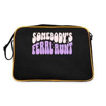 Somebody’s Feral Aunt - Retro Bag - black/gold - Back