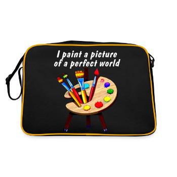 Je peins l’image d’un monde parfait - Sac Retro - noir/or - Dos