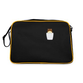 Hamster in breast pocket - Retro Bag - black/gold - Back