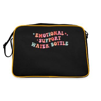 Bouteille d’eau de soutien émotionnel – Funny Hydration - Sac Retro - noir/or - Dos