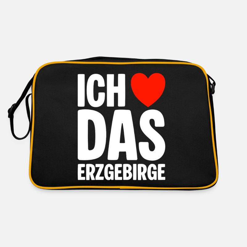 Ich liebe das Erzgebirge Retro Tasche