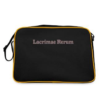 Lacrimae Rerum - Latin Philosophy Quote - Retro Bag - black/gold - Back
